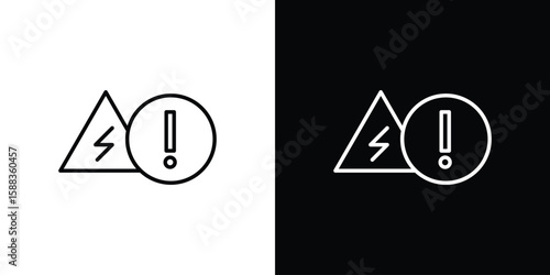 Electric Problem icon. Thin linear web icons