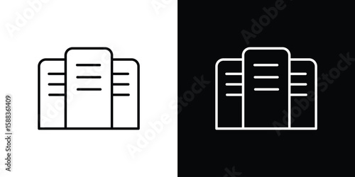 Data center icon. Thin linear web icons