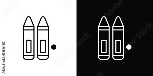 Crayon icon. Thin linear web icons