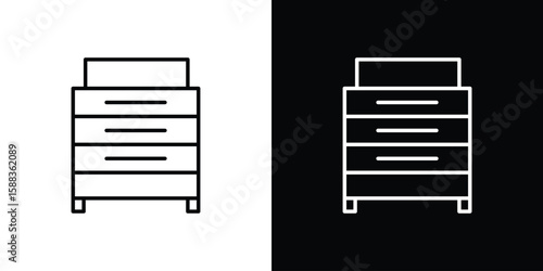 Copier icon. Thin linear web icons