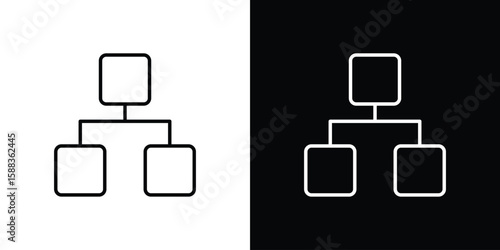 Consolidation icon. Thin linear web icons