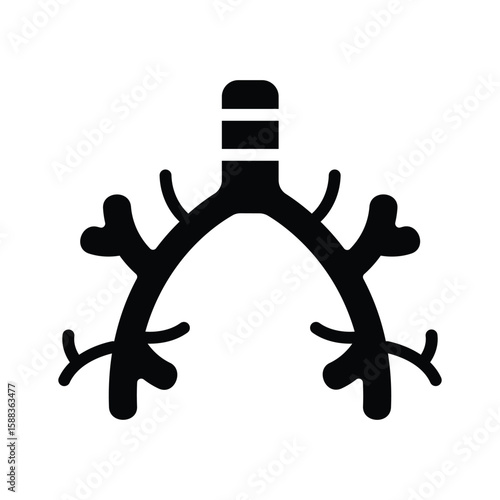 Grab this glyph icon of bronchus system