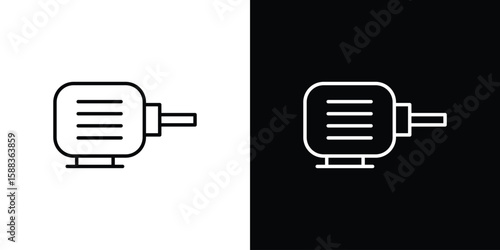Car alternator icon. Thin linear web icons