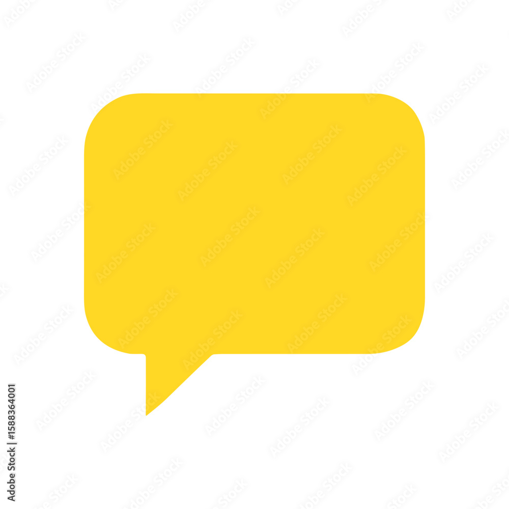 Bright Yellow Speech Bubble Icon for Effective Communication and Messaging in Modern Digital Design Bright Yellow Speech Bubble Icon for Effective Communication and Messaging in Modern Digital Design