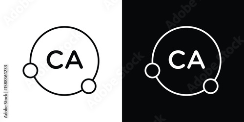 Calcium icon. Thin linear web icons