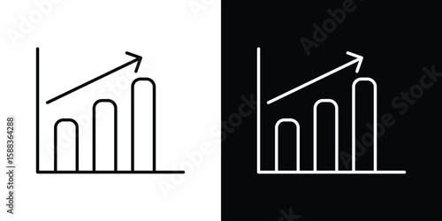 Business performance icon. Thin linear web icons