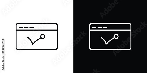 Bounce rate icon. Thin linear web icons