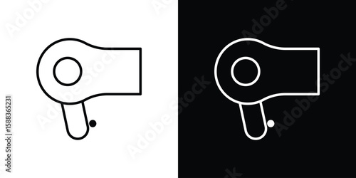 Blow dryer icon. Thin linear web icons