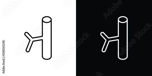 Blood vessel icon. Thin linear web icons