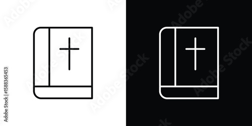 Bible icon. Thin linear web icons