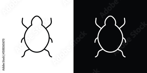 Bedbug icon. Thin linear web icons
