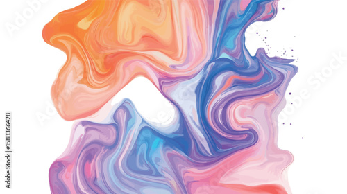 Abstract galaxy background with swirling colorful cosmic clouds and stars, vibrant space-themed vector design featuring dynamic motion, deep space colors, and a dreamy nebula effect