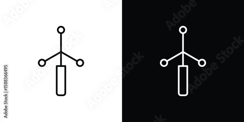 Anemometer icon. Thin linear web icons