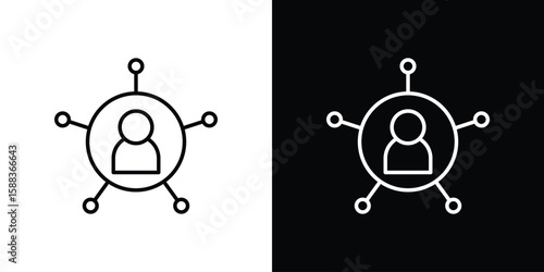 Affiliate marketing icon. Thin linear web icons