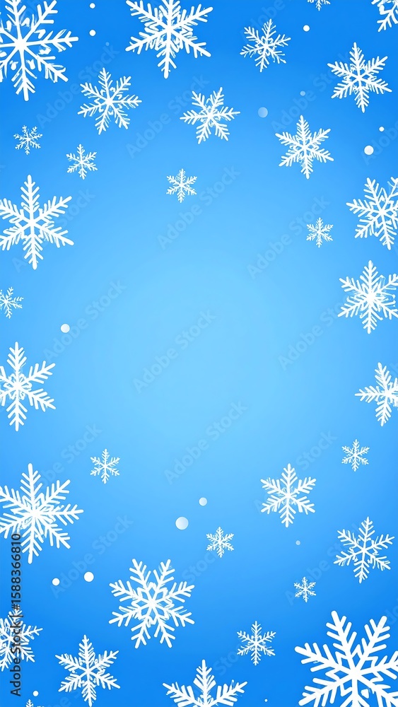 Blue Winter Snowflakes Background. Blue Winter Snowflakes Background.