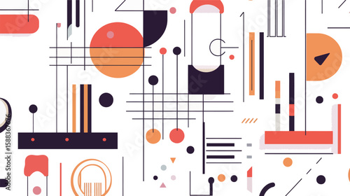 Stylized Musical Scales on Decorative Abstract Background – Vector Illustration