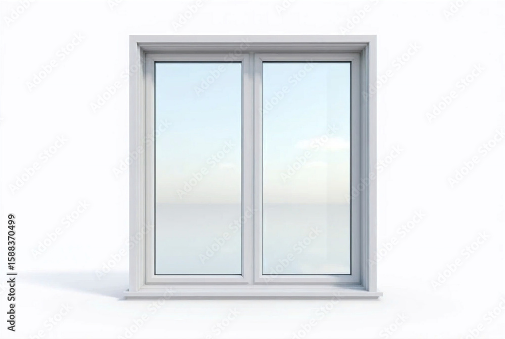 Obraz premium Double glass window model