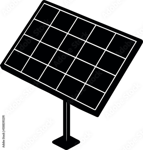 solar panel on a white background