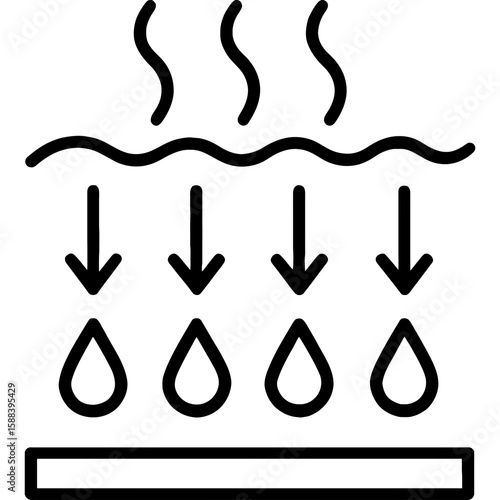 Condensation outline icon vector