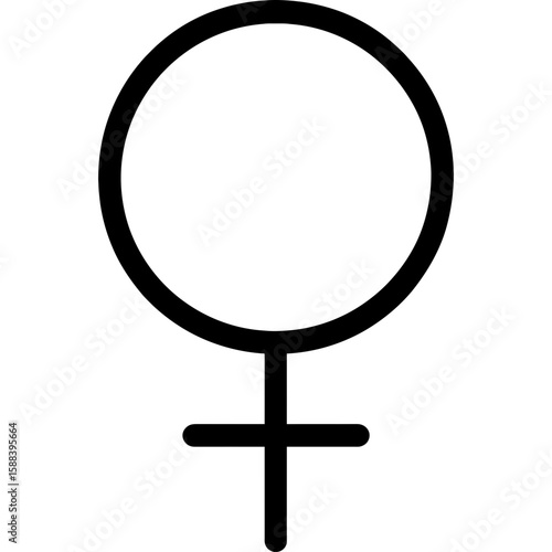 Female symbol outline icon vector