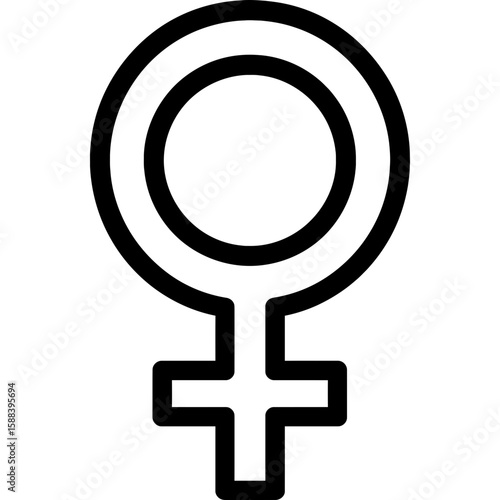 Female symbol outline icon vector