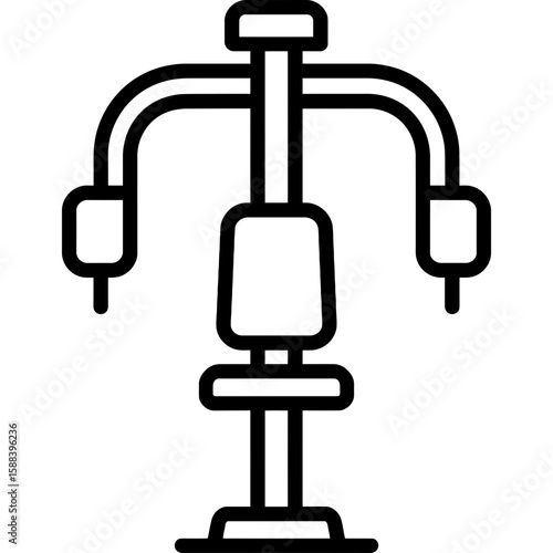 Outdoor chest fly machine outline icon vector
