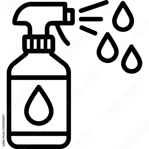 Glycerin spray bottle outline icon vector