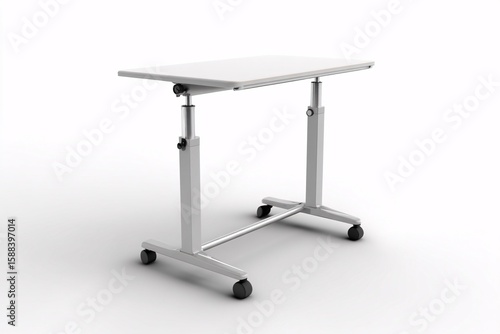 Adjustable height table white portable laptop desk rolling stand up desk home office furniture modern design