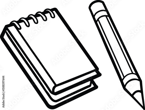 Back to School Pastel Flat Vector of Bookmark and Notes