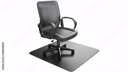 Ergonomic office chair with floor mat for carpet protector desk chair mat for hardwood floor protection