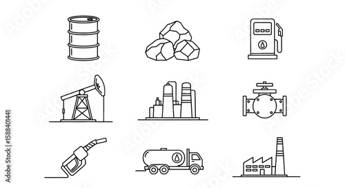 The stark silhouette of the oil and gas industry evokes a sense of industrial power, energy production, and potential environmental considerations in a modern world.