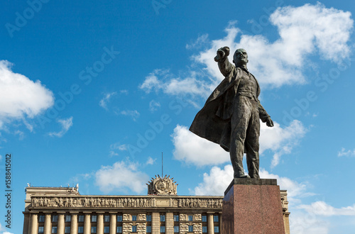 Lenin Statue on the Moskovskaya Ploshchad (Moscow Square) in St. Petersburg, Russia, Europe