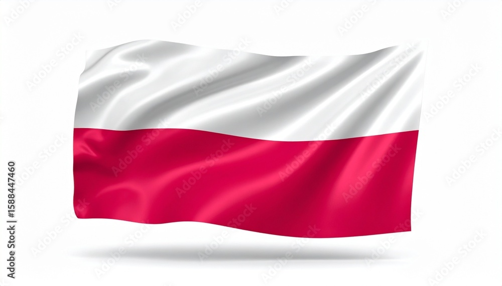 Naklejka premium The national flag of Poland