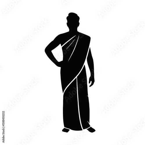 Ancient Greek Philosopher Standing vector