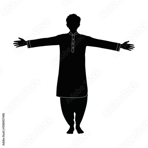 Man in Traditional Indian Attire clothing kurta