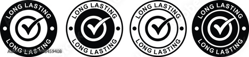 Long Lasting Icon Label – Durable Product Vector Badge