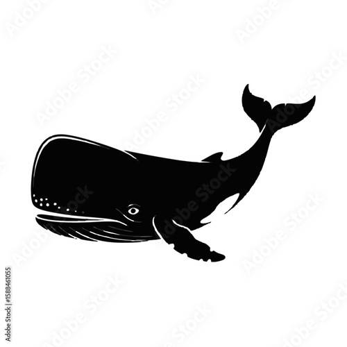 Sperm Whale Silhouette marine mammal ocean