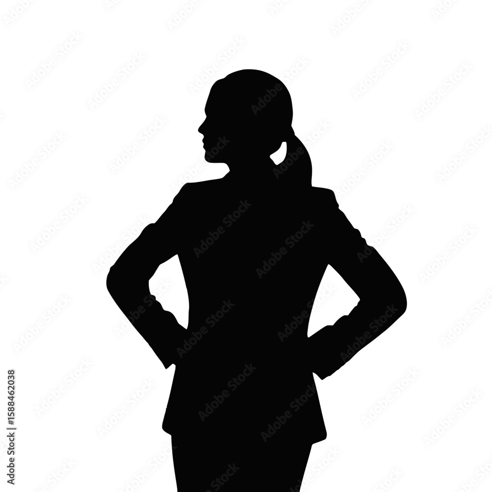 Woman in Business Attire silhouette Woman in Business Attire silhouette