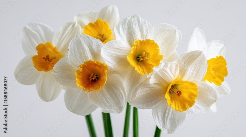 Fototapeta premium Spring blooming flowers indoor setting floral photography soft lighting close-up nature's beauty