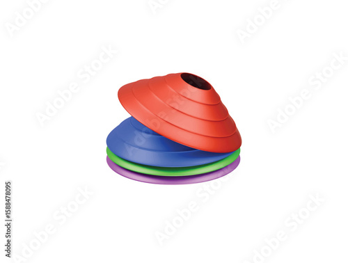 football cone icon 3d illustration render