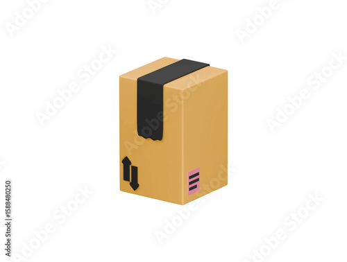 long package icon 3d illustration render