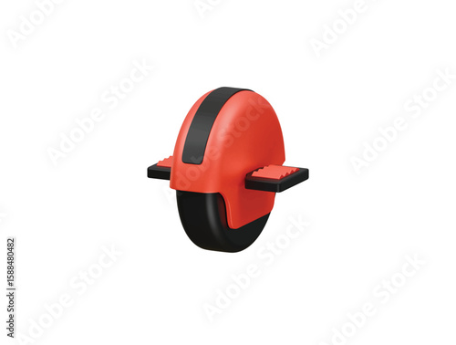 electric unicycle icon 3d illustration render