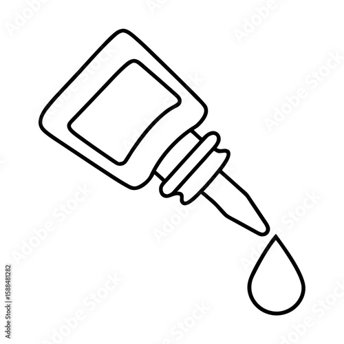 Ear Drop Bottle with Droplet Medical Health and Wellness Design