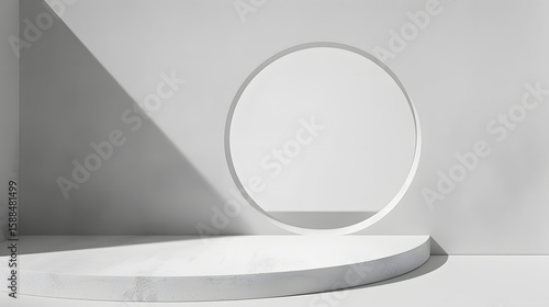 A white structure with a circular hole in the middle