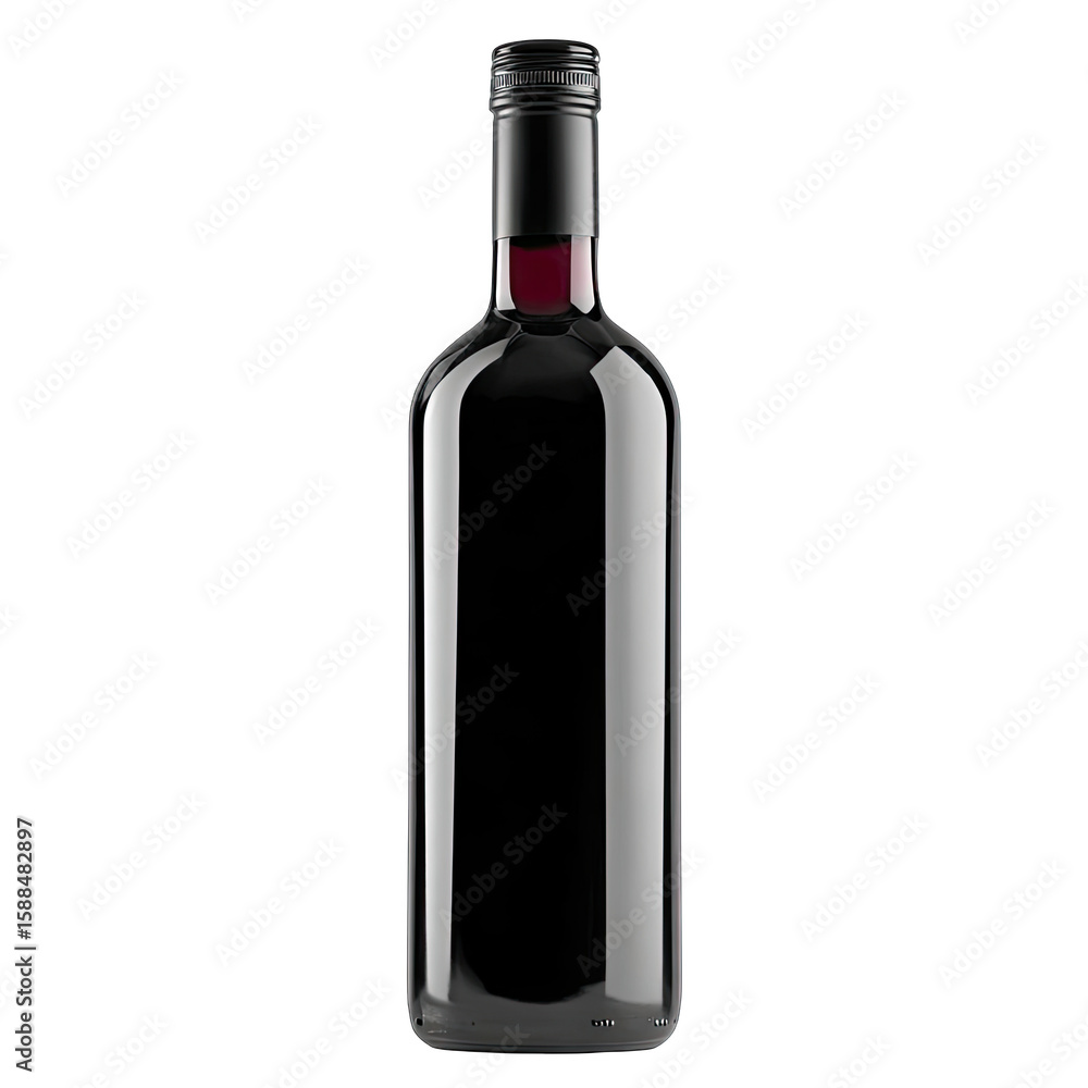 Red wine bottle. Full shot, studio Red wine bottle. Full shot, studio