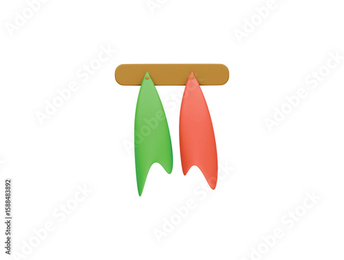 hand towel icon 3d illustration render