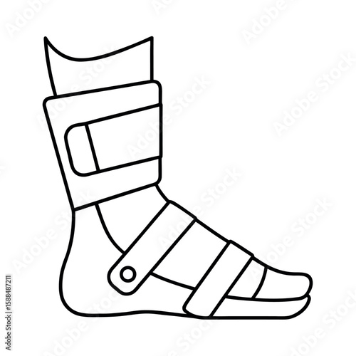 Medical Foot Support Brace Icon Orthotic Ankle Arch Support Illustration