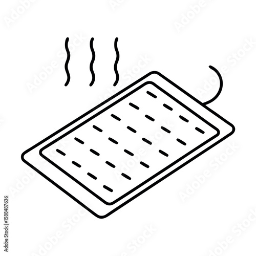 Rectangular Medical Heating Pad Illustration
