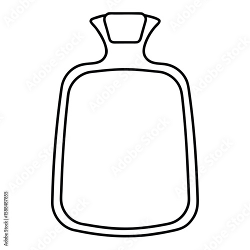 Classic Hot Water Bottle Medical Illustration
