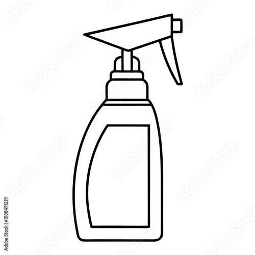 Slim nasal spray bottle with nozzle vector design illustration